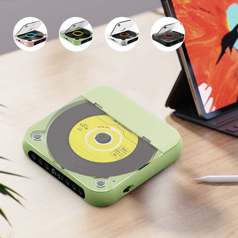 Portable CD Player – Bluetooth 5.3 with Rechargeable Battery