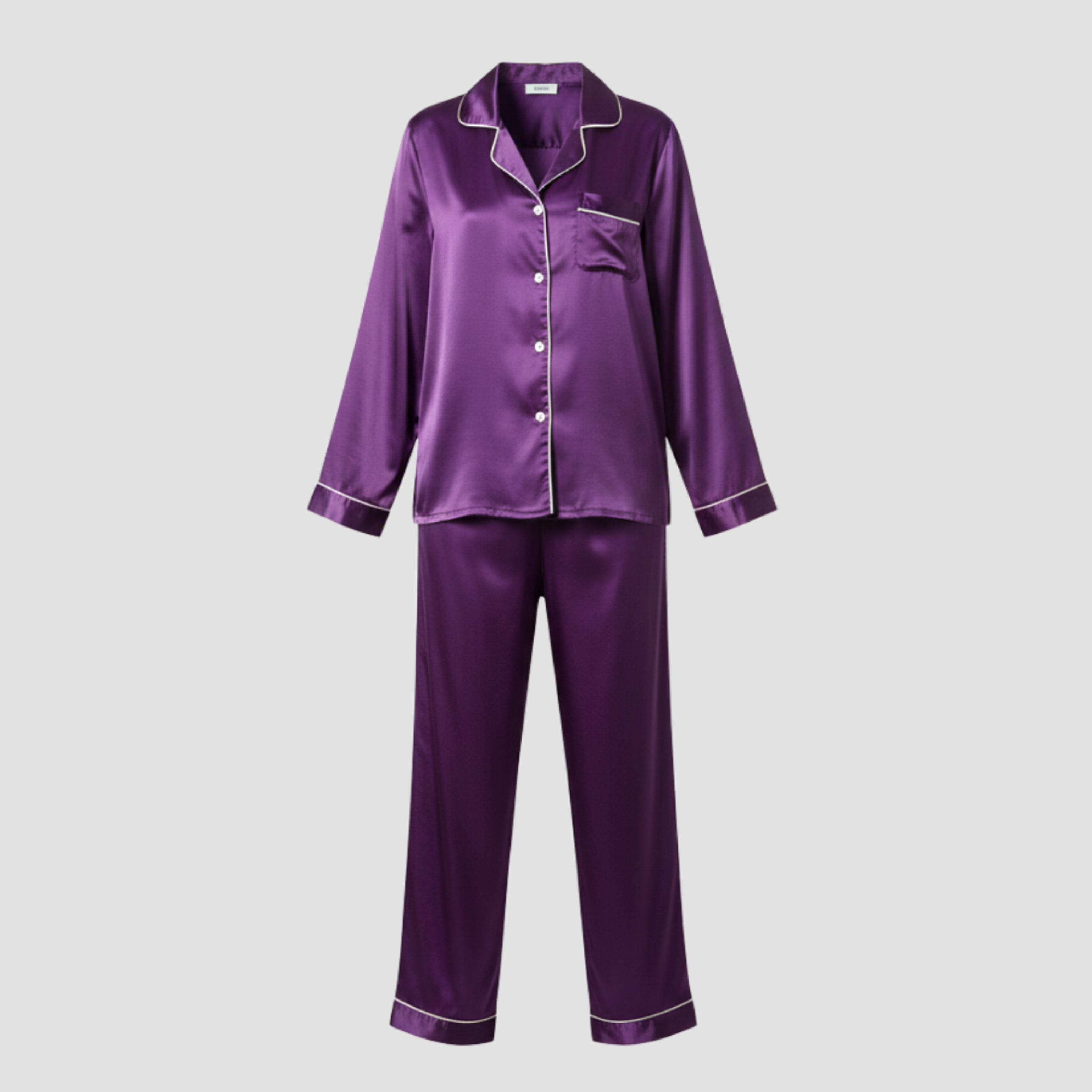 LUMIERA | WOMEN’S SATIN LONG PAJAMA SET – SOFT ELEGANT SLEEPWEAR