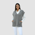 Sleeveless Knit Vest | Soft Wool-Like Layering Style, Deep V-Neck Fit