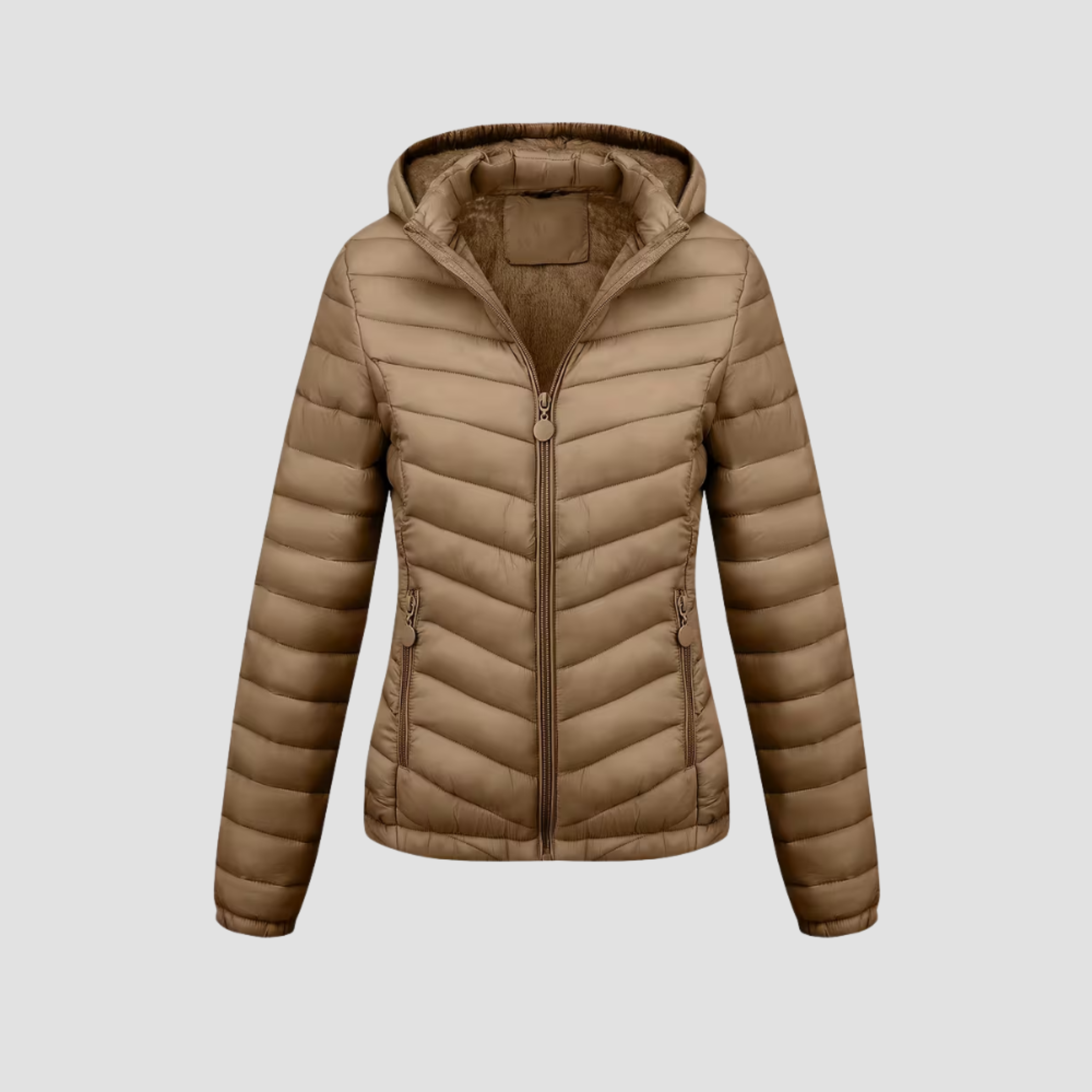 Women’s Lightweight Winter Jacket | Warm Modern Fit, Hooded Quilted Coat