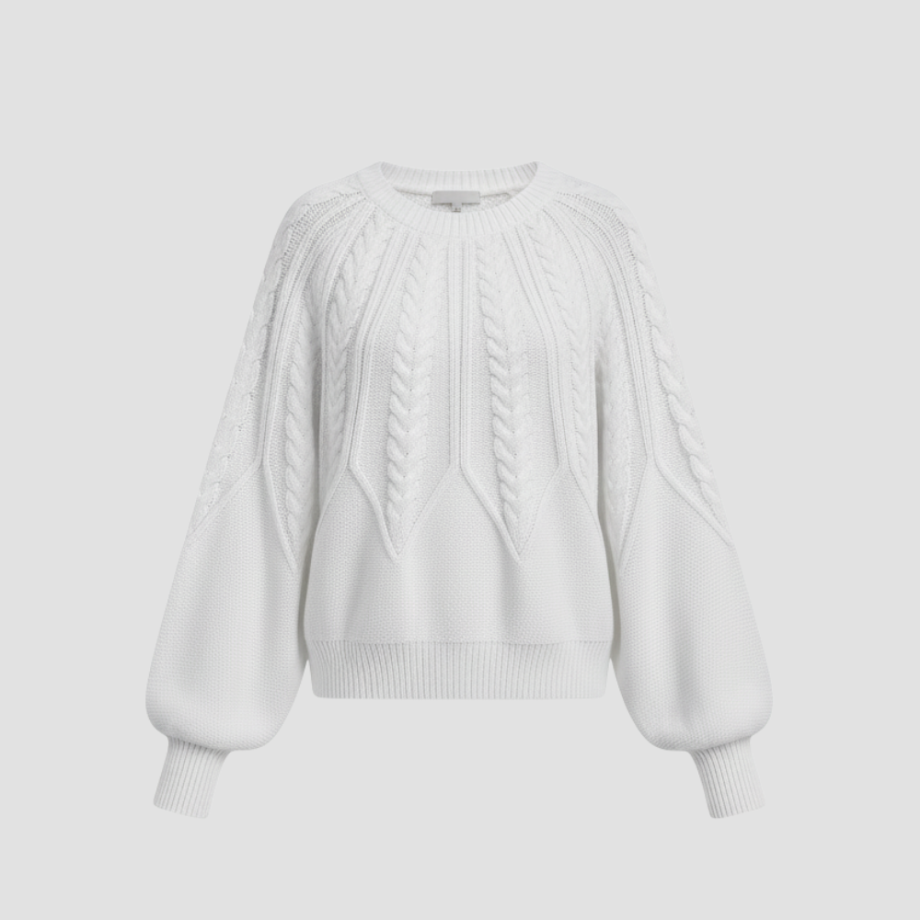 Cable Knit Relaxed Fit Sweater | Cozy Modern Everyday Crewneck Style