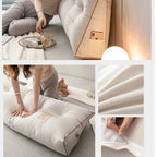 Headboard Reading Pillow – Large Bed Backrest Cushion with Side Pocket