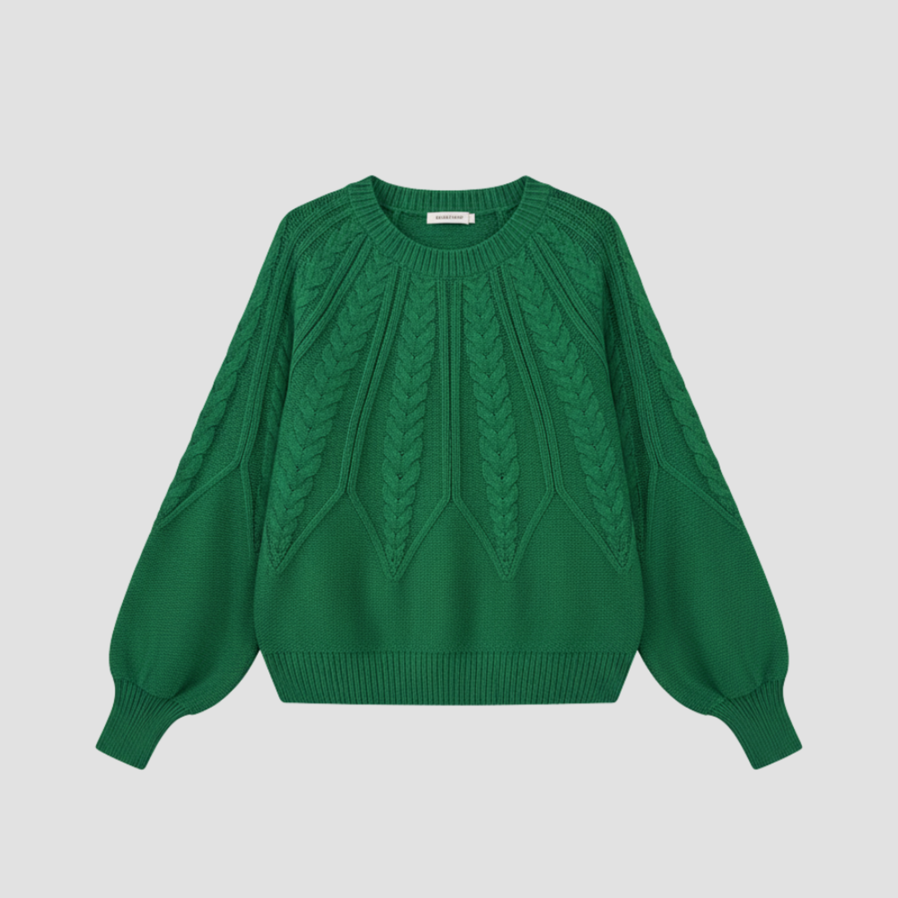 Cable Knit Relaxed Fit Sweater | Cozy Modern Everyday Crewneck Style