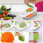 12-in-1 Vegetable Chopper Pro — Slicer, Dicer, Grater & Peeler Set 2