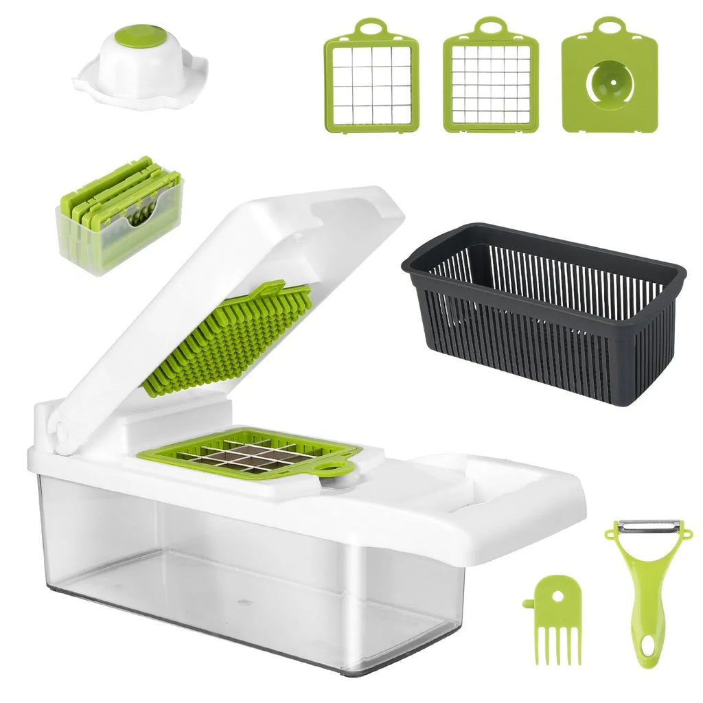 12-in-1 Vegetable Chopper Pro — Slicer, Dicer, Grater & Peeler Set 8