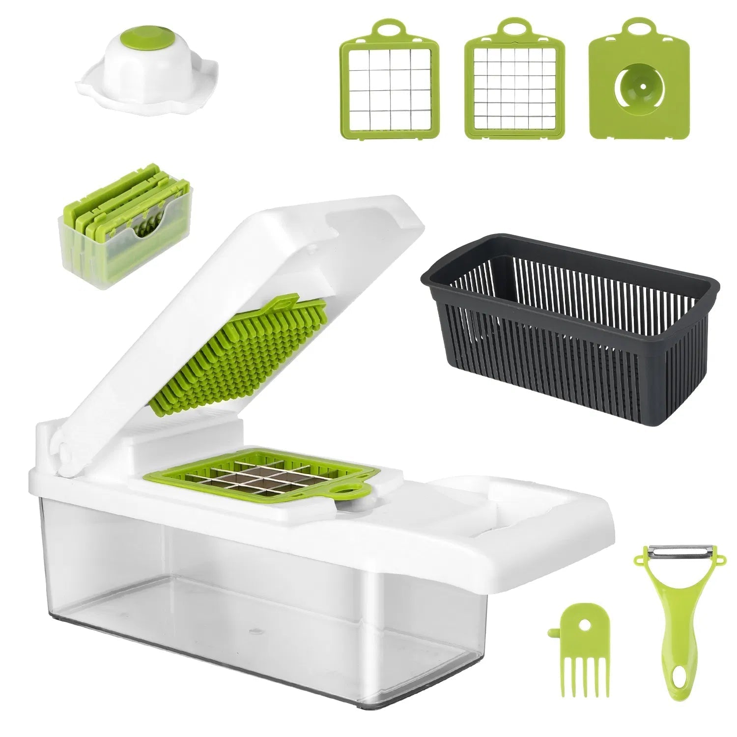 12-in-1 Vegetable Chopper Pro — Slicer, Dicer, Grater & Peeler Set 8