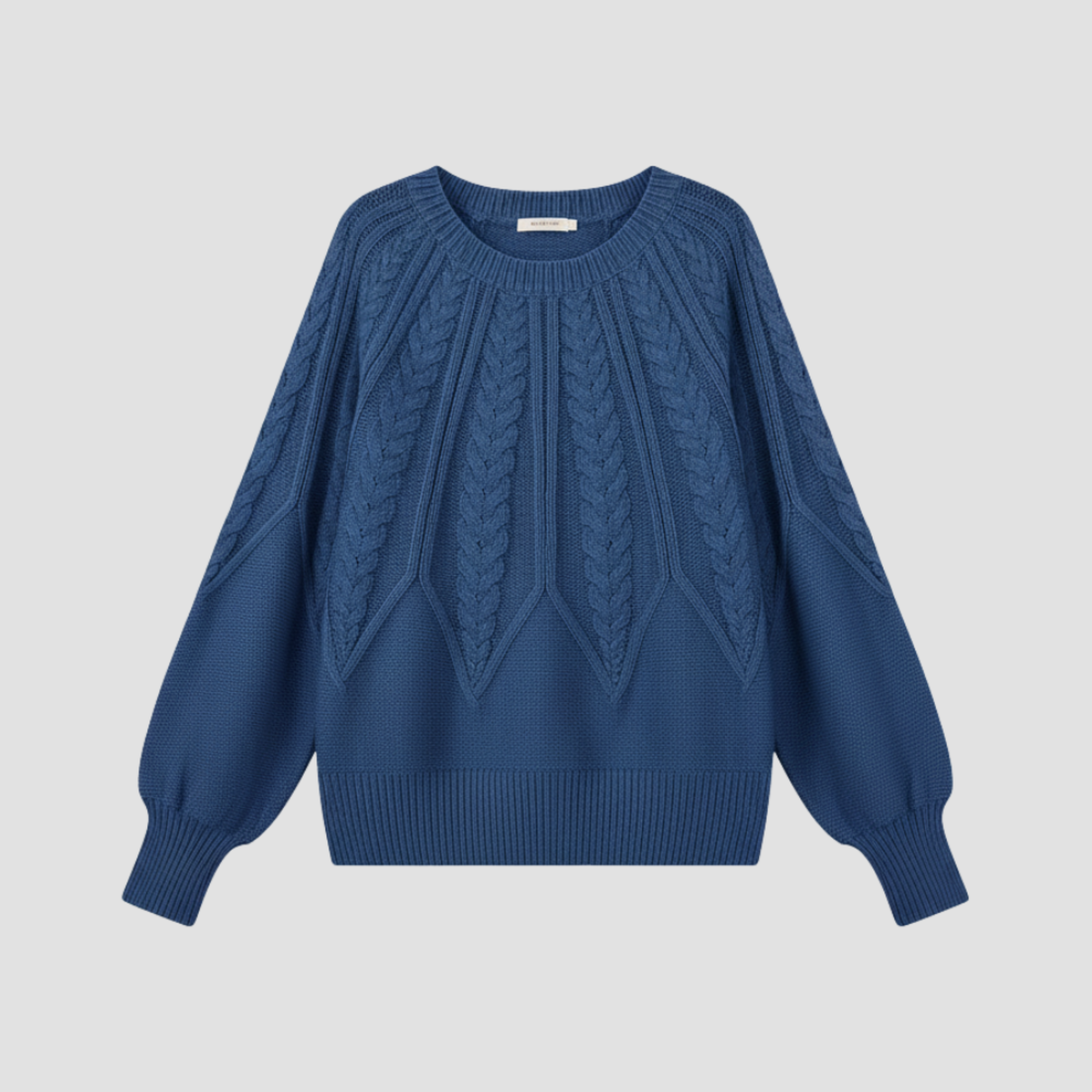 Cable Knit Relaxed Fit Sweater | Cozy Modern Everyday Crewneck Style