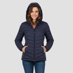 Women’s Lightweight Winter Jacket | Warm Modern Fit, Hooded Quilted Coat