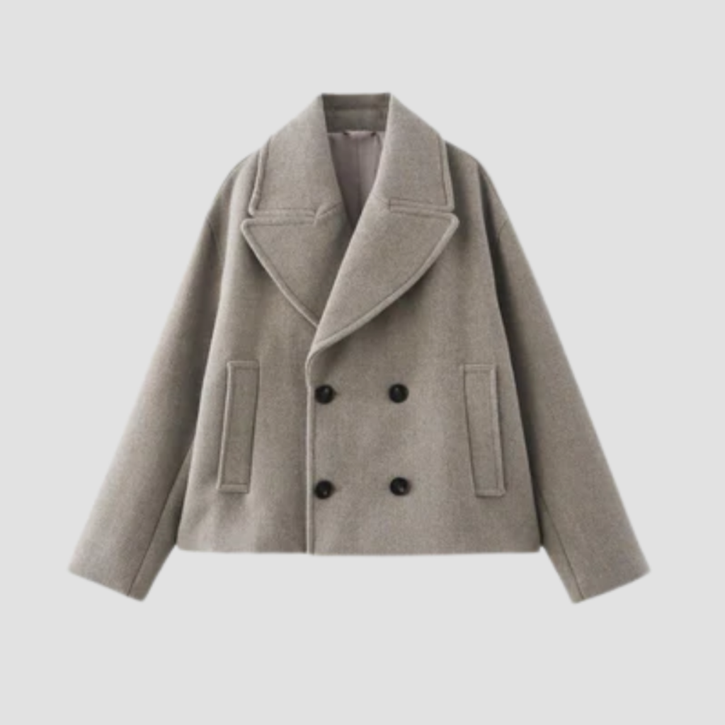 ALBA | WOMEN’S WOOL COAT – WIDE LAPEL CLASSIC ELEGANCE