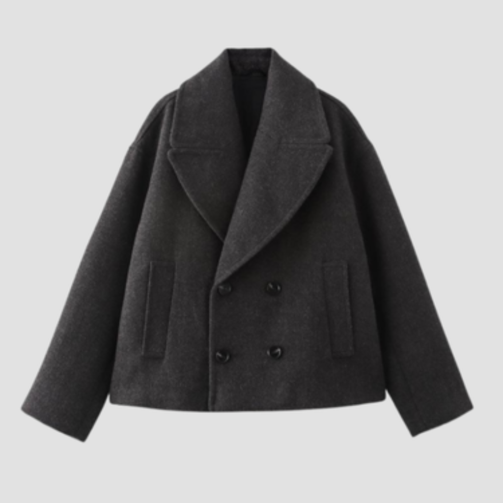 ALBA | WOMEN’S WOOL COAT – WIDE LAPEL CLASSIC ELEGANCE