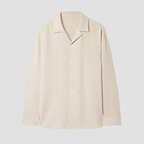 Men’s Open Collar Shirt | Modern Relaxed Fit, Fluid Drape Casual Style