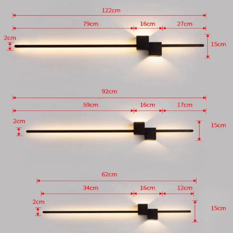 LED Wall Light – Linear Minimal Design, Soft Indirect Glow & Modern Metal Build