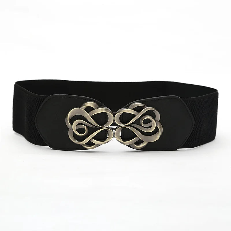 Traditional Vintage Women's Belt with Buttons in Retro Style for Oktoberfest
