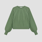 Cable Knit Relaxed Fit Sweater | Cozy Modern Everyday Crewneck Style