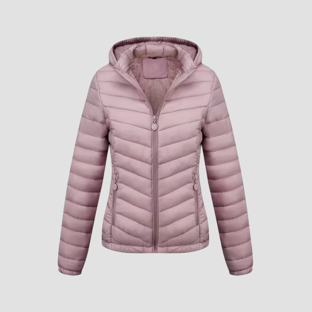 Women’s Lightweight Winter Jacket | Warm Modern Fit, Hooded Quilted Coat