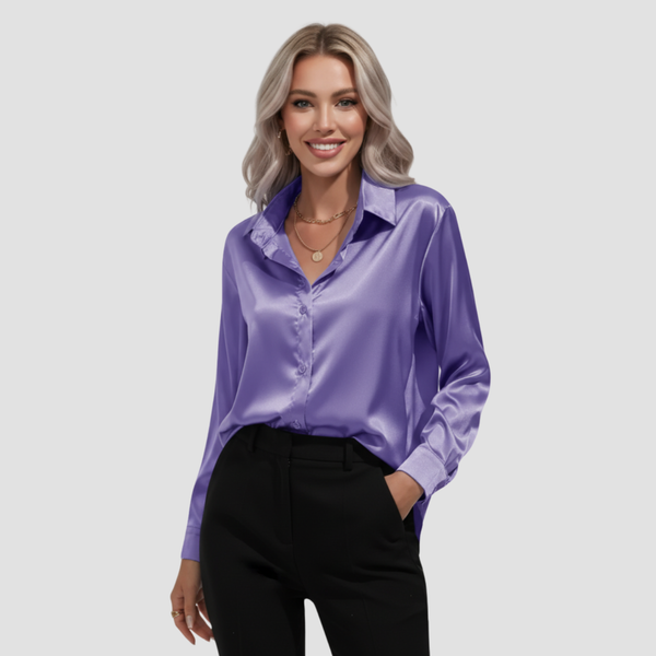SOLENNE | WOMEN’S SATIN BLOUSE – TIMELESS ELEGANT STYLE