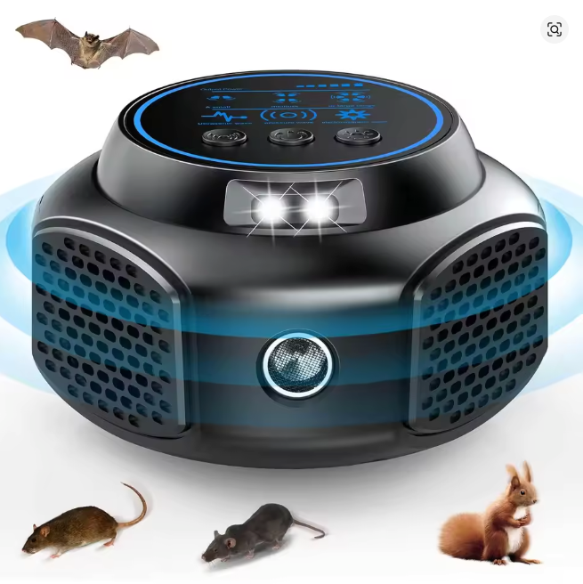 Pest Repeller Ultrasonic – 360° Indoor Unit with LED Strobe Modes