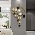 Large Decorative Wall Clock – Modern Metal Design with Silent Movement