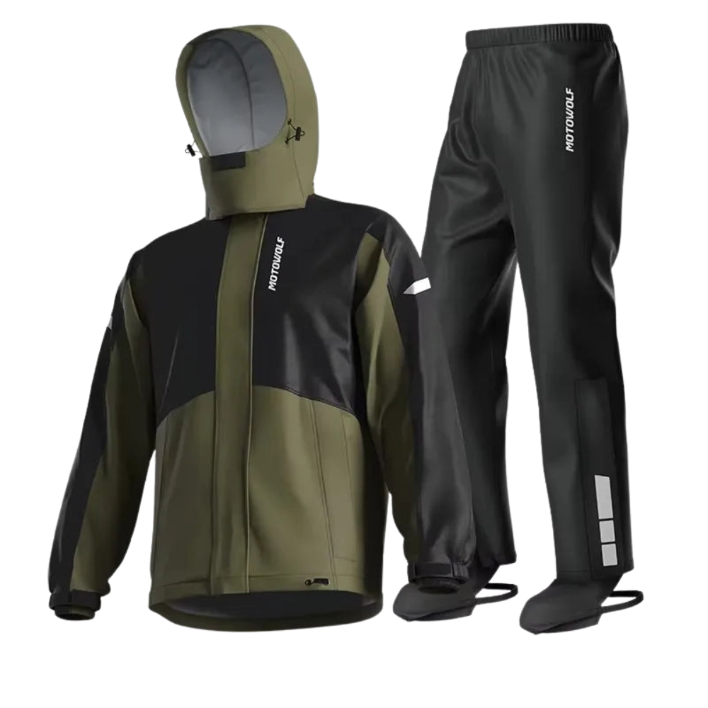 Motorcycle Rain Suit – Waterproof Unisex Set with Breathable Lining