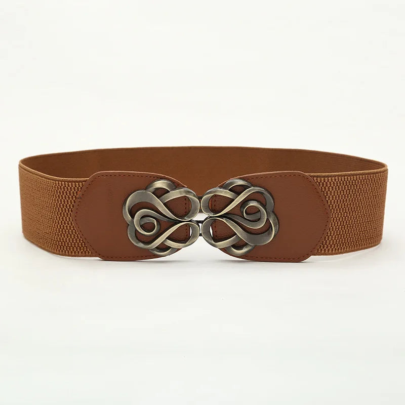 Traditional Vintage Women's Belt with Buttons in Retro Style for Oktoberfest