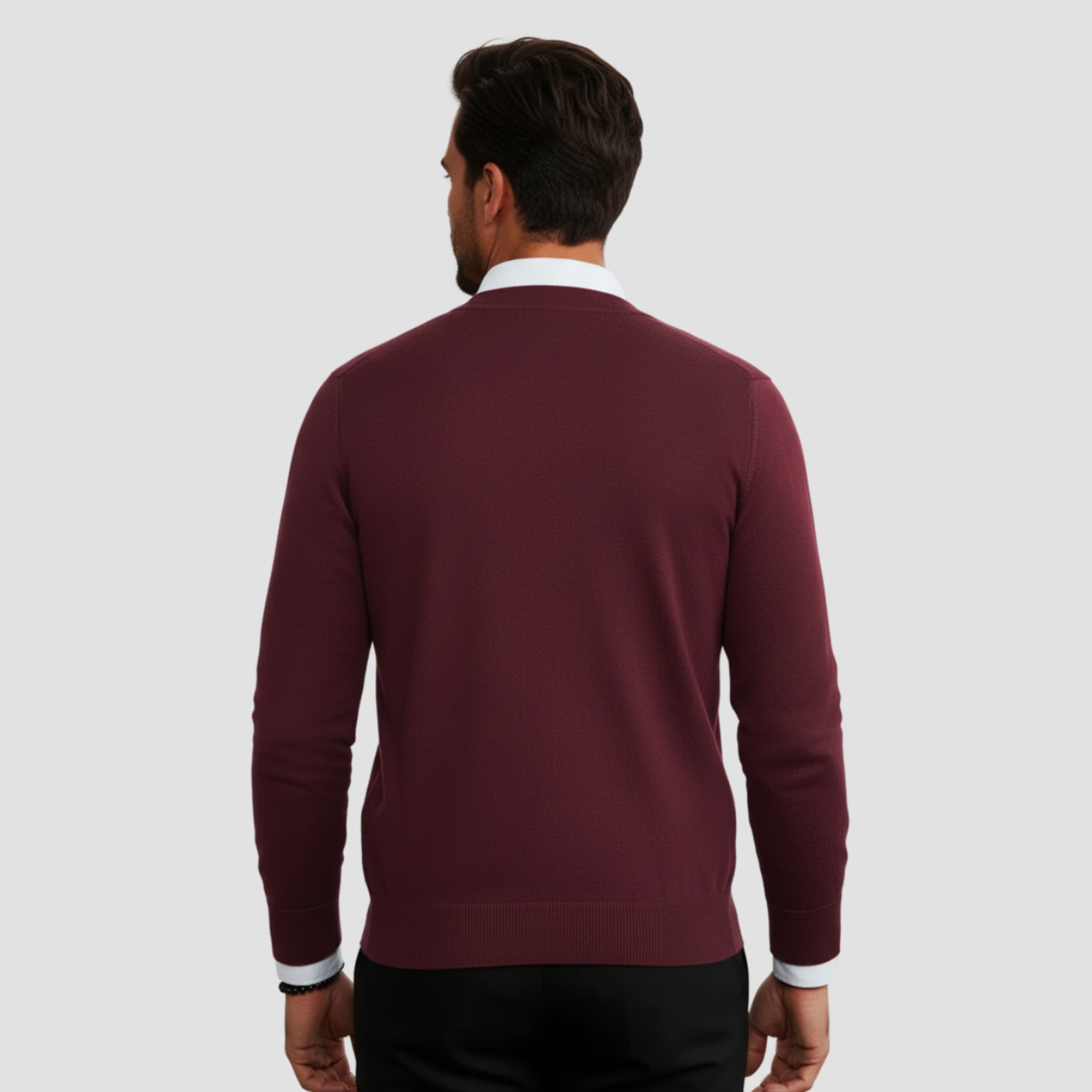 Button-Front V-Neck Knit Cardigan | Versatile Everyday Men's Style Knitwear