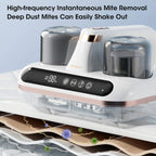 Mattress Vacuum with UV Light – Cordless with HEPA Filter and Tapping