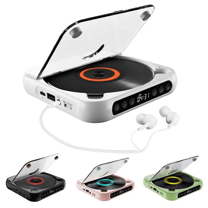 Portable CD Player – Bluetooth 5.3 with Rechargeable Battery
