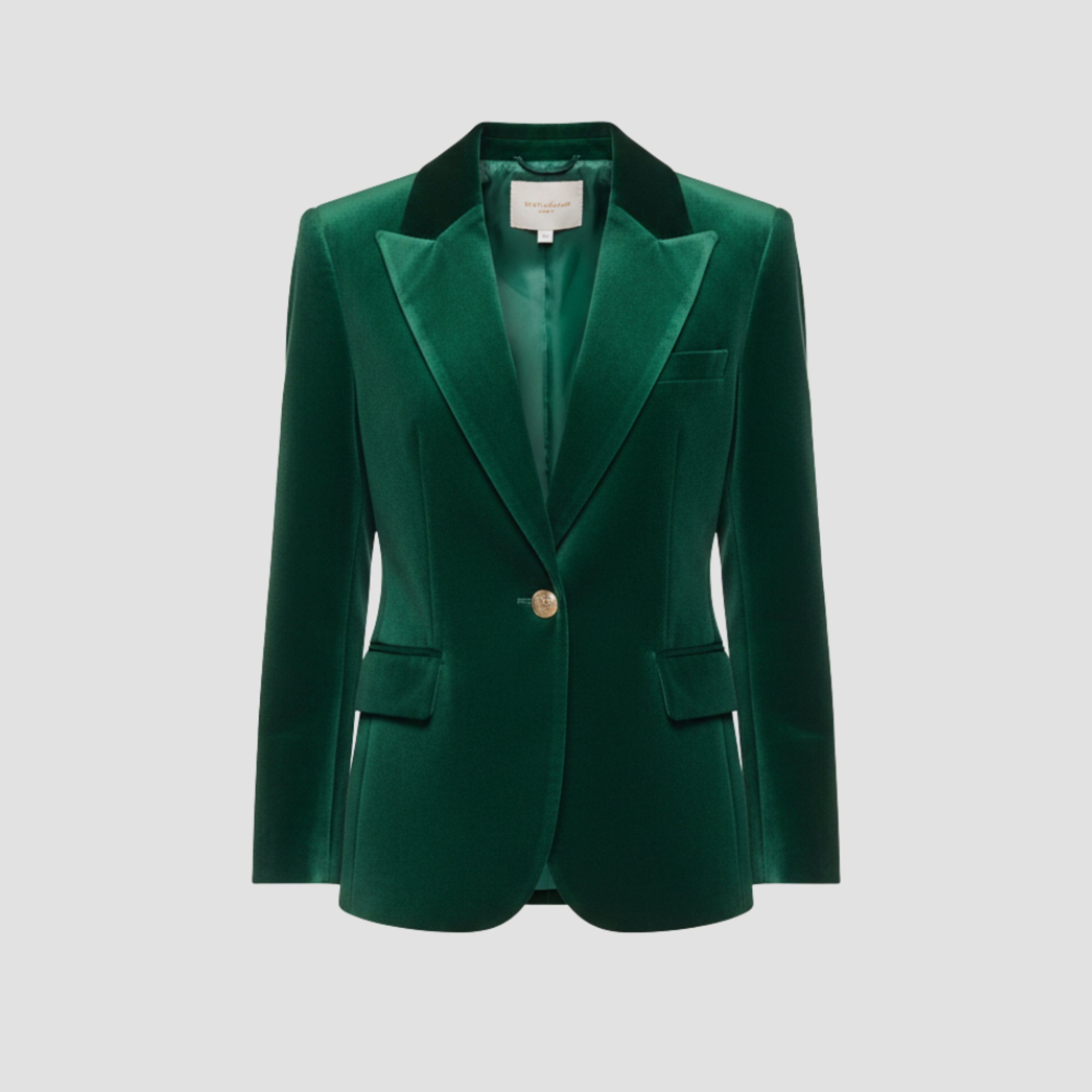 Velvet Blazer | Structured Fit, Gold Button Detail & Elegant Evening Style