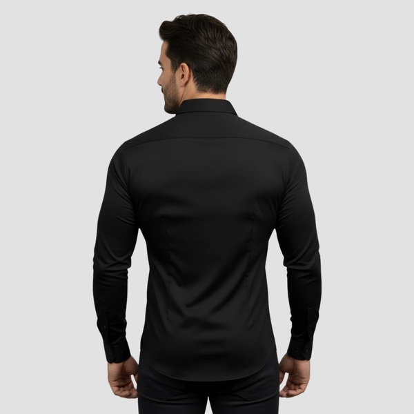 Men’s Stretch Shirt | Slim Fit Contemporary Elegance, Breathable Design