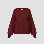 Cable Knit Relaxed Fit Sweater | Cozy Modern Everyday Crewneck Style