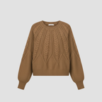 Cable Knit Relaxed Fit Sweater | Cozy Modern Everyday Crewneck Style