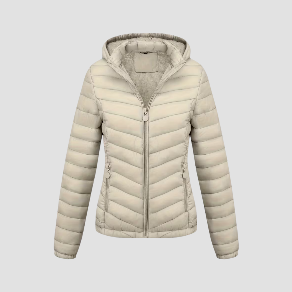 Women’s Lightweight Winter Jacket | Warm Modern Fit, Hooded Quilted Coat