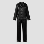 LUMIERA | WOMEN’S SATIN LONG PAJAMA SET – SOFT ELEGANT SLEEPWEAR