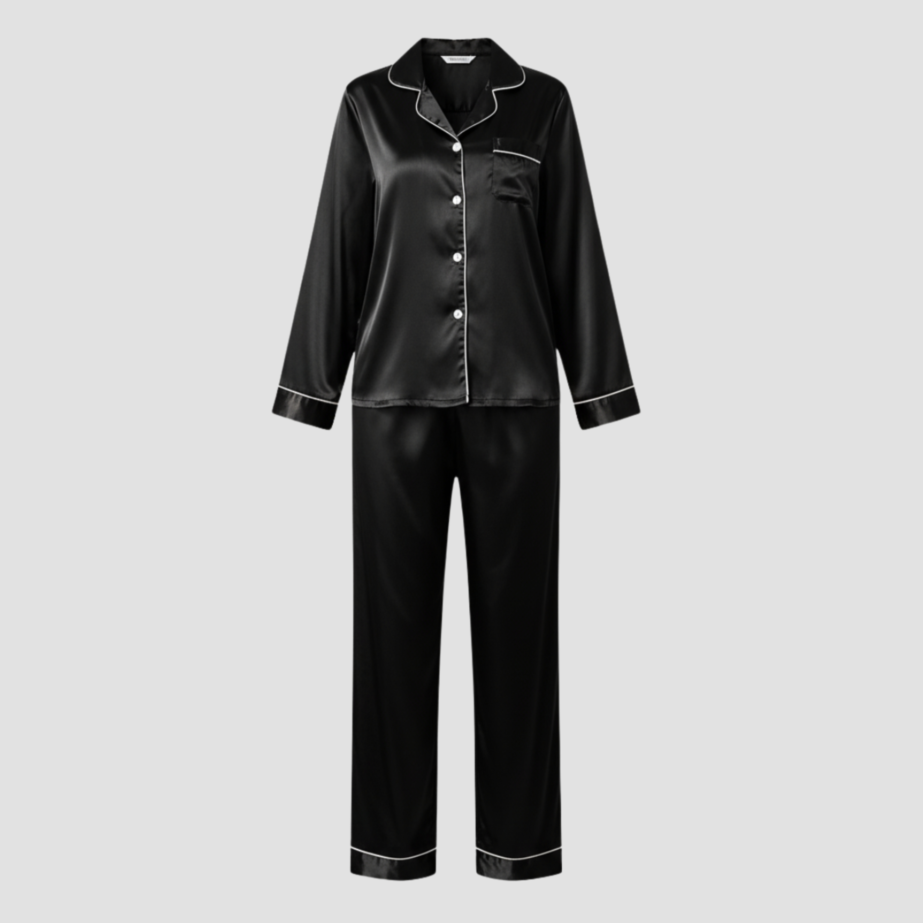 LUMIERA | WOMEN’S SATIN LONG PAJAMA SET – SOFT ELEGANT SLEEPWEAR