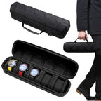 5-Slot Hard Shell Watch Case with Pillow Inserts for Travel and Storage 1