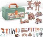 Kids Tool Case – Construction Set with Electric Screwdriver and Parts