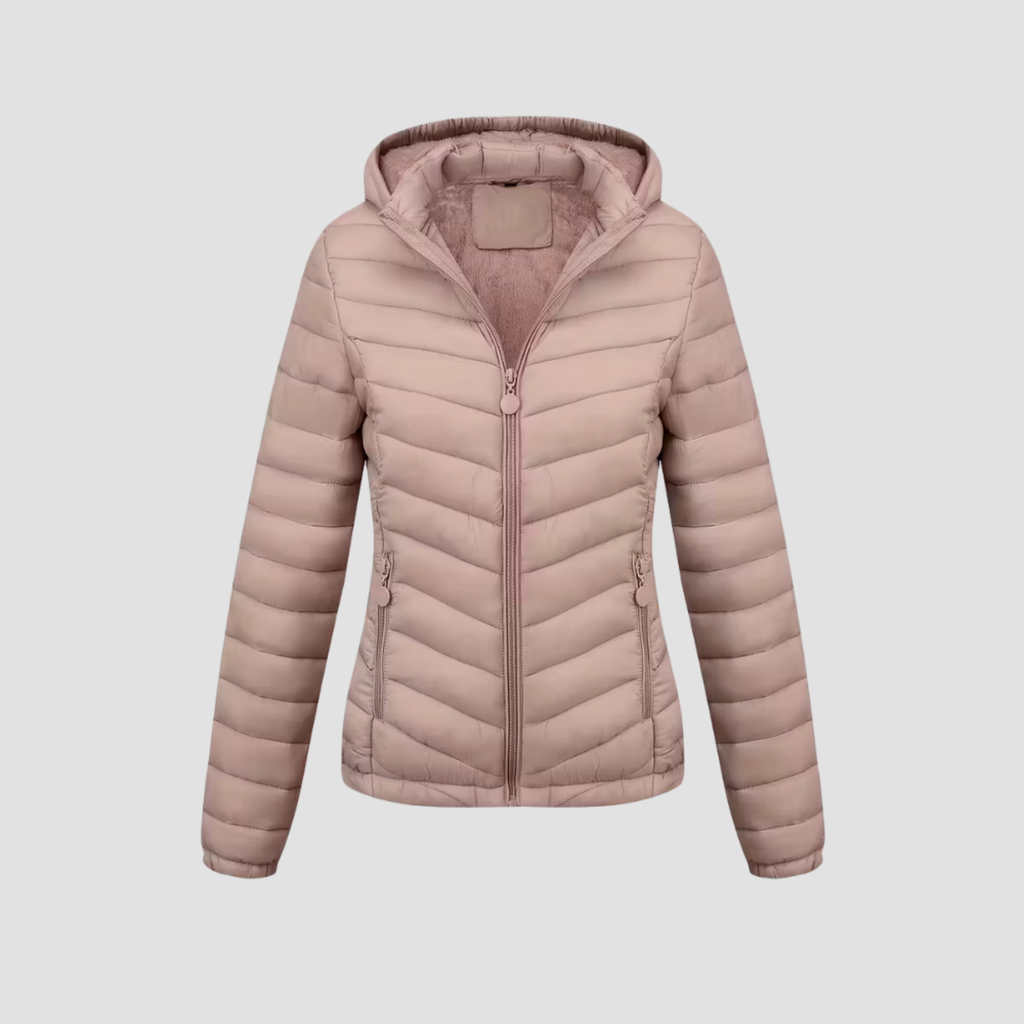 Women’s Lightweight Winter Jacket | Warm Modern Fit, Hooded Quilted Coat
