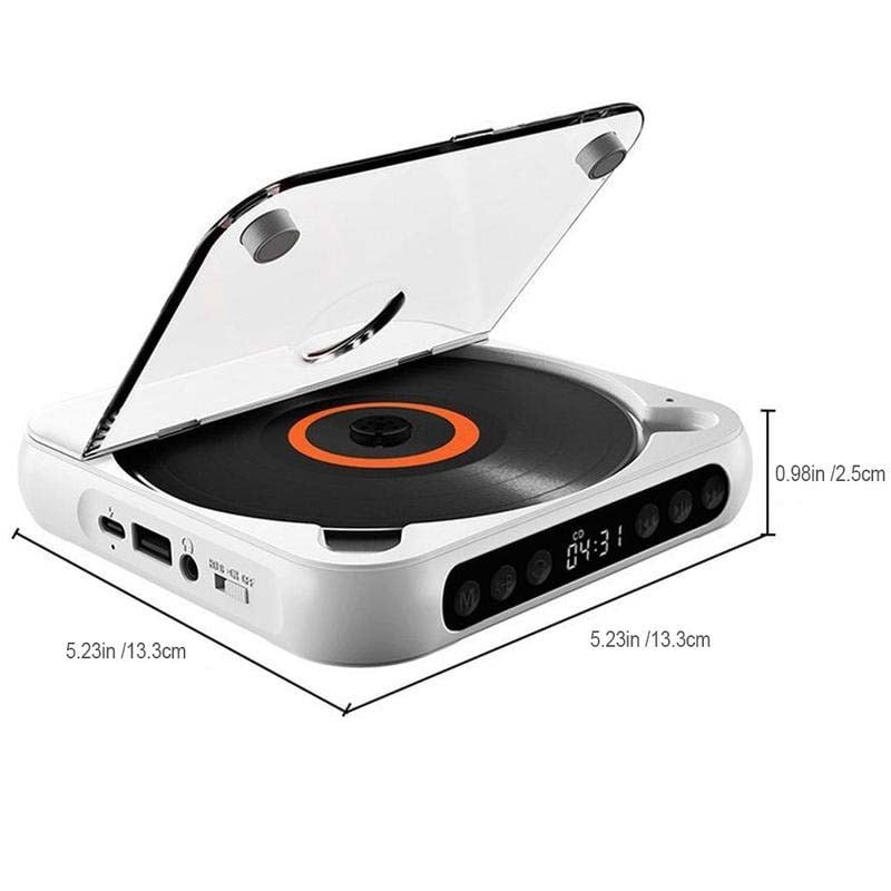 Portable CD Player – Bluetooth 5.3 with Rechargeable Battery
