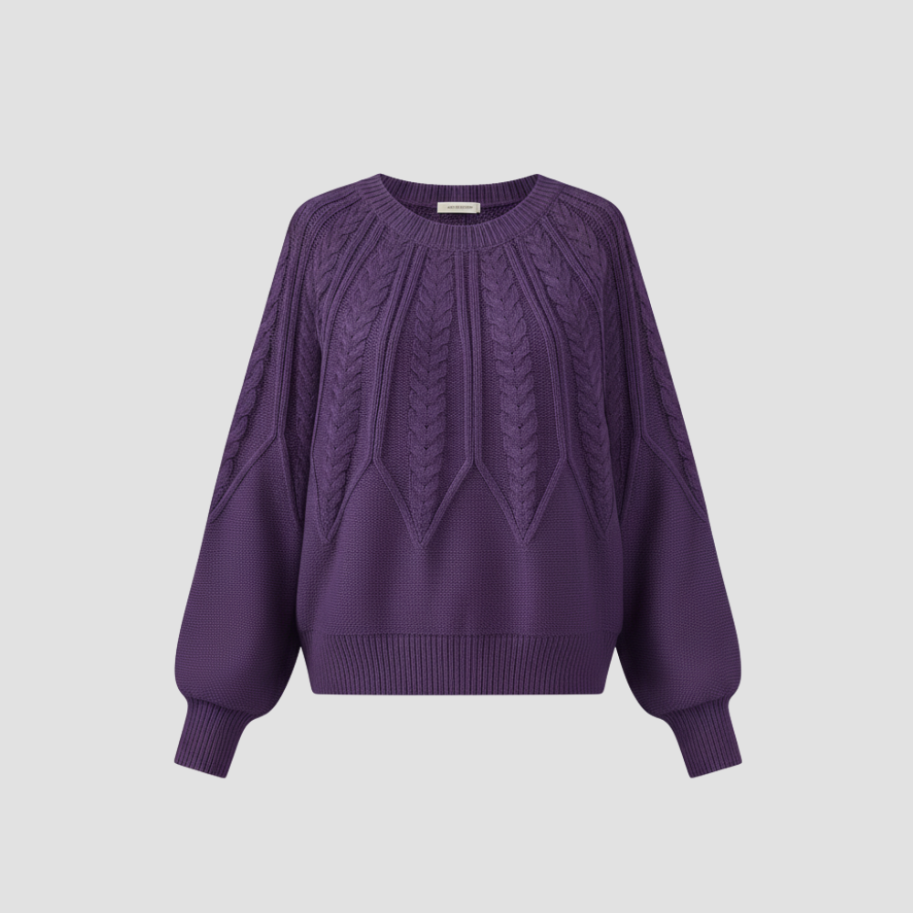 Cable Knit Relaxed Fit Sweater | Cozy Modern Everyday Crewneck Style