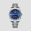 Men’s Stainless Steel Watch | Quartz Movement, Calendar Dial & Classic Bracelet Design
