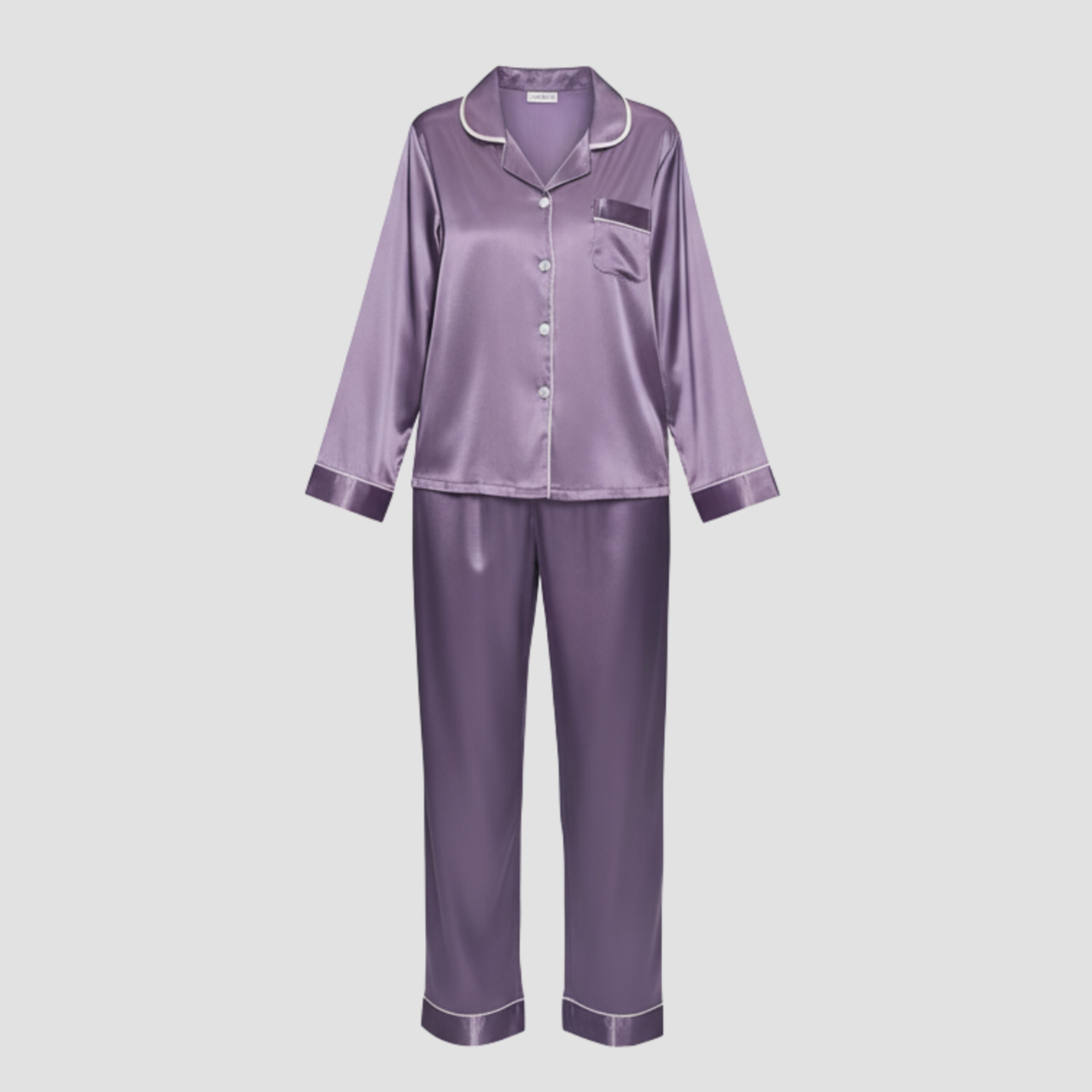 LUMIERA | WOMEN’S SATIN LONG PAJAMA SET – SOFT ELEGANT SLEEPWEAR