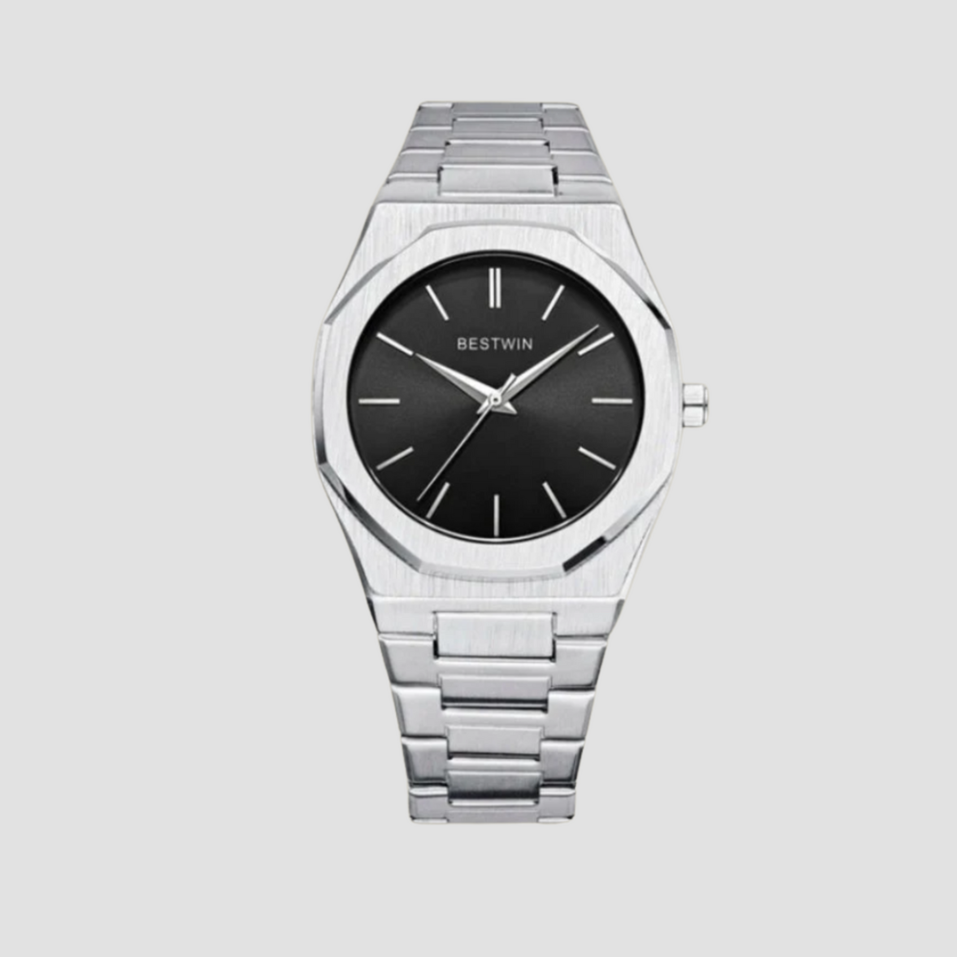 Stainless Steel Watch | Minimalist Dial, Quartz Movement & Polished Bracelet Design
