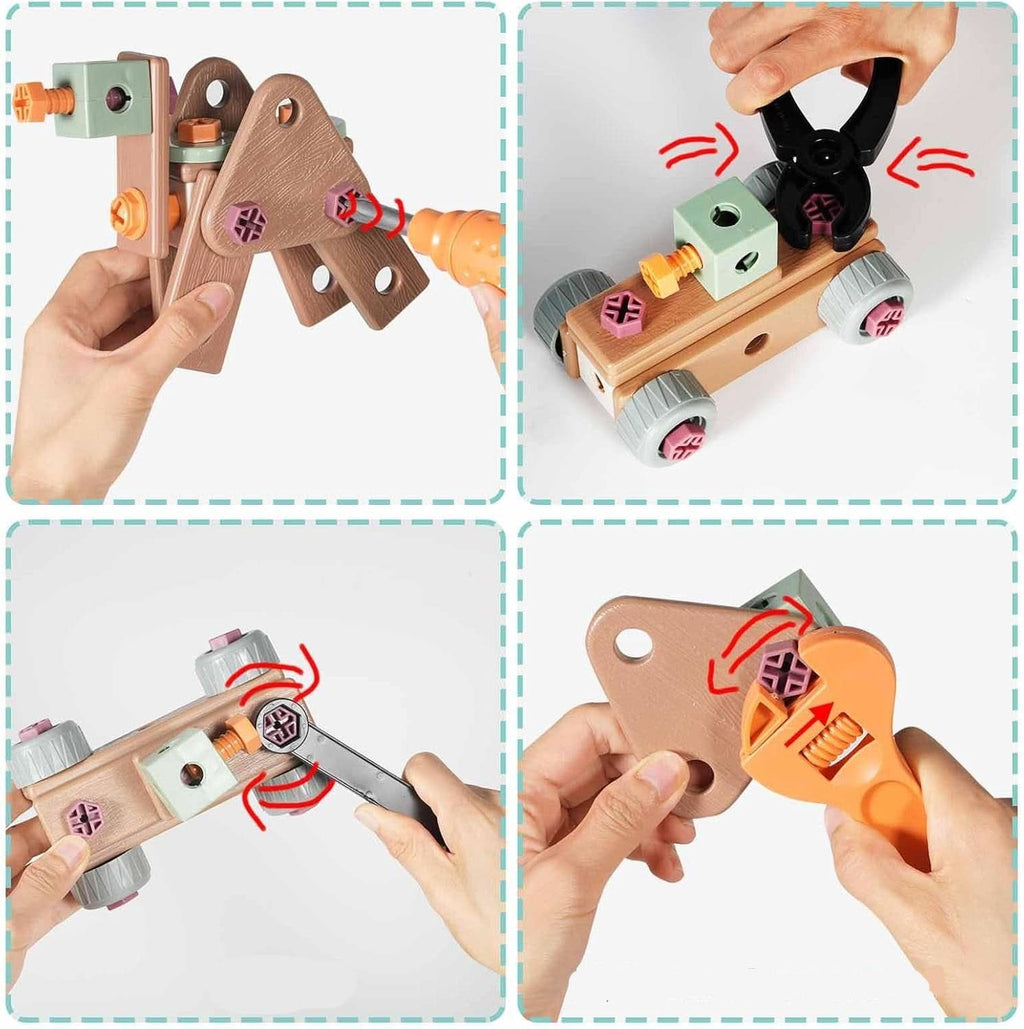 Kids Tool Case – Construction Set with Electric Screwdriver and Parts