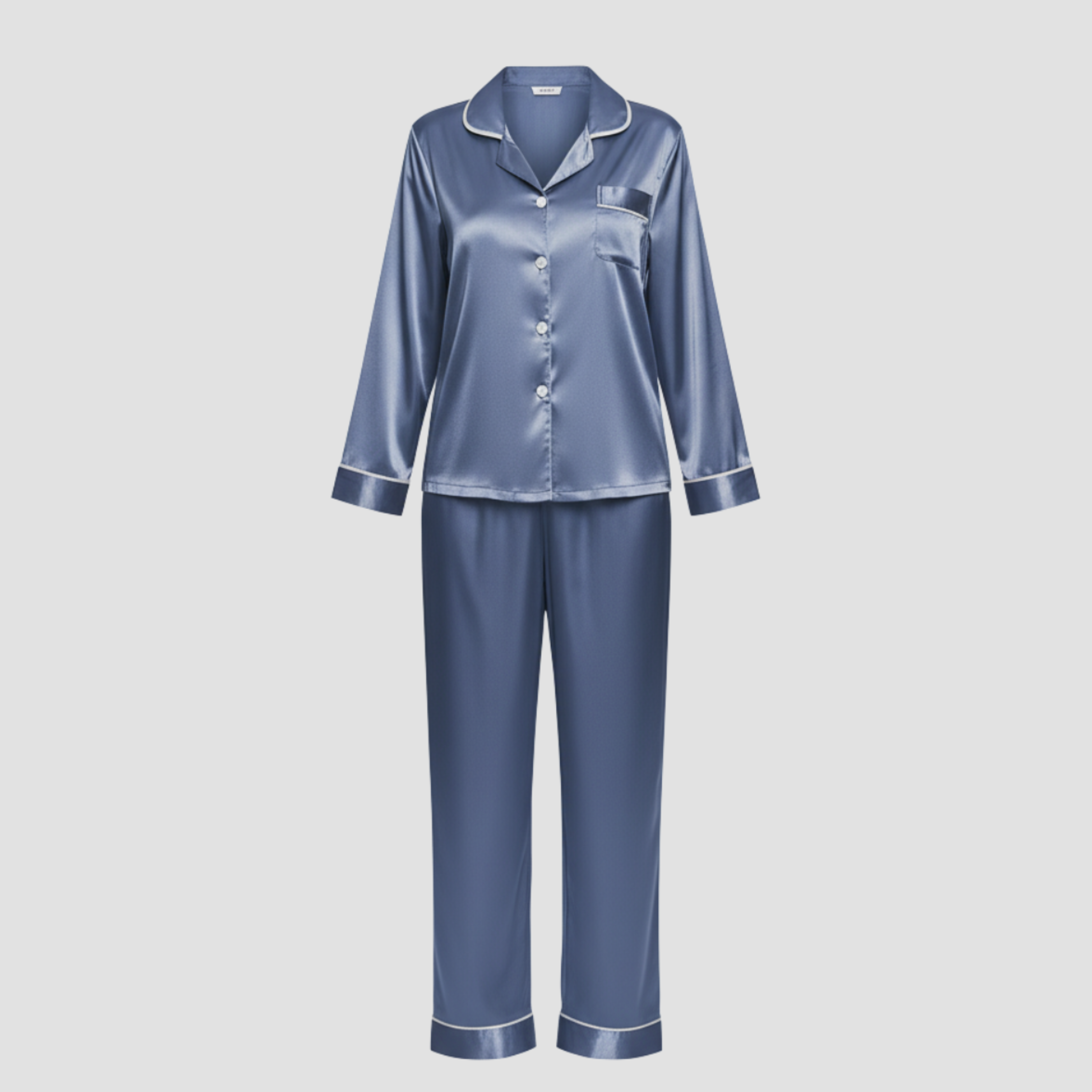 LUMIERA | WOMEN’S SATIN LONG PAJAMA SET – SOFT ELEGANT SLEEPWEAR