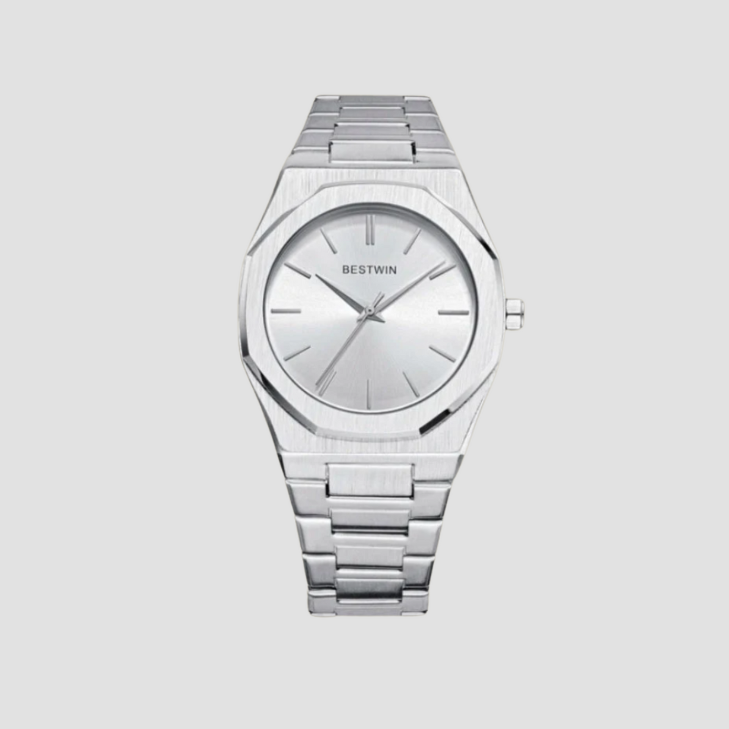 Stainless Steel Watch | Minimalist Dial, Quartz Movement & Polished Bracelet Design