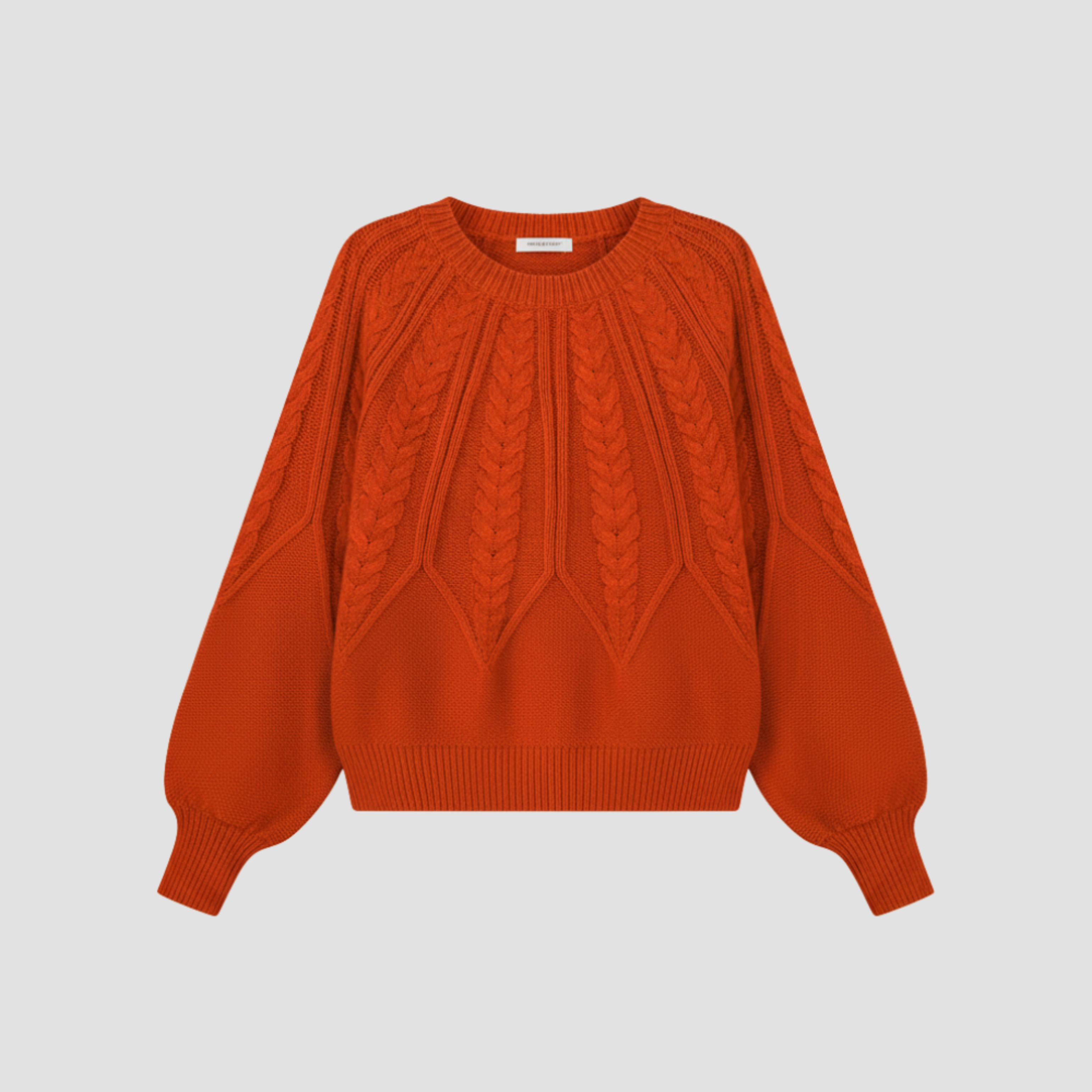 Cable Knit Relaxed Fit Sweater | Cozy Modern Everyday Crewneck Style