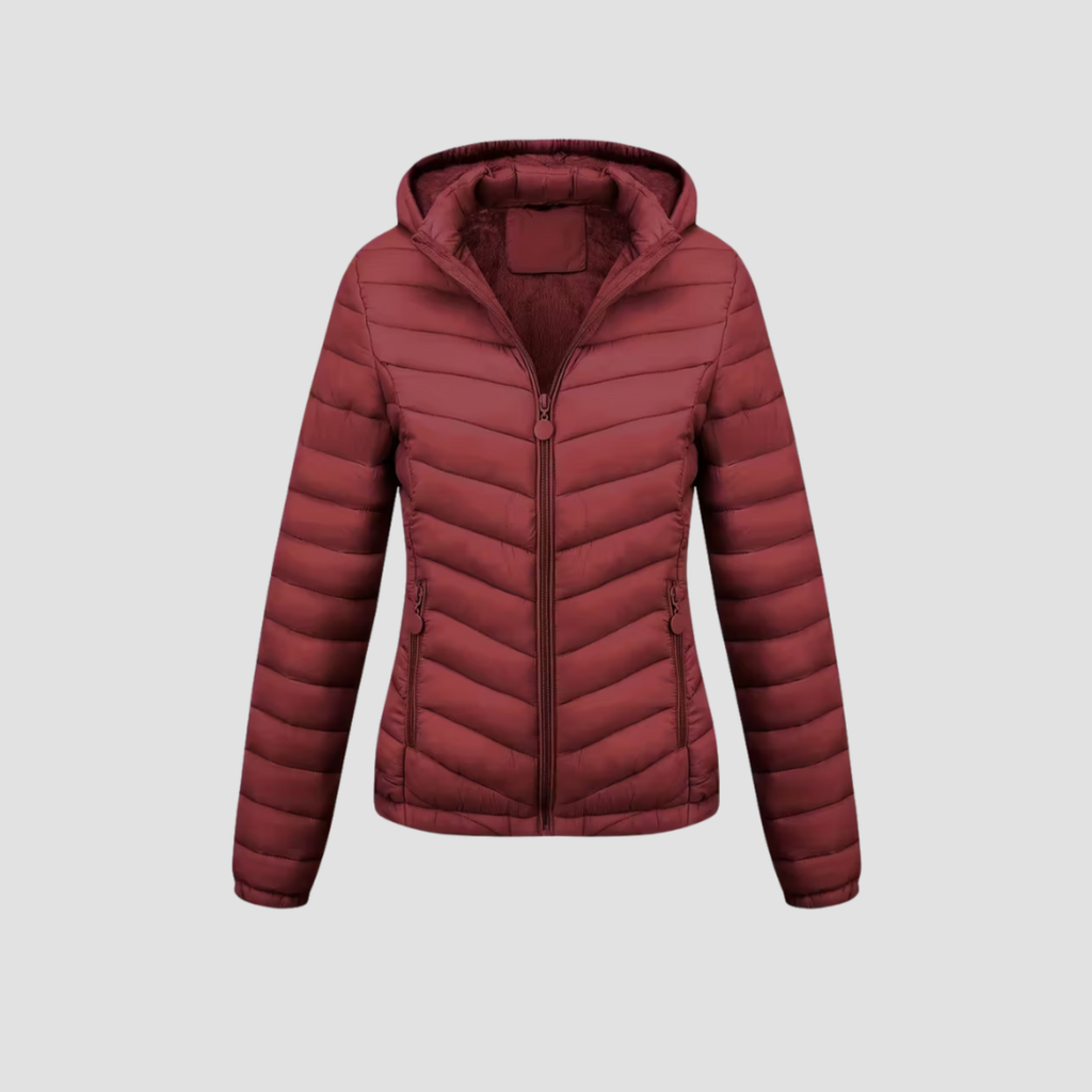 Women’s Lightweight Winter Jacket | Warm Modern Fit, Hooded Quilted Coat