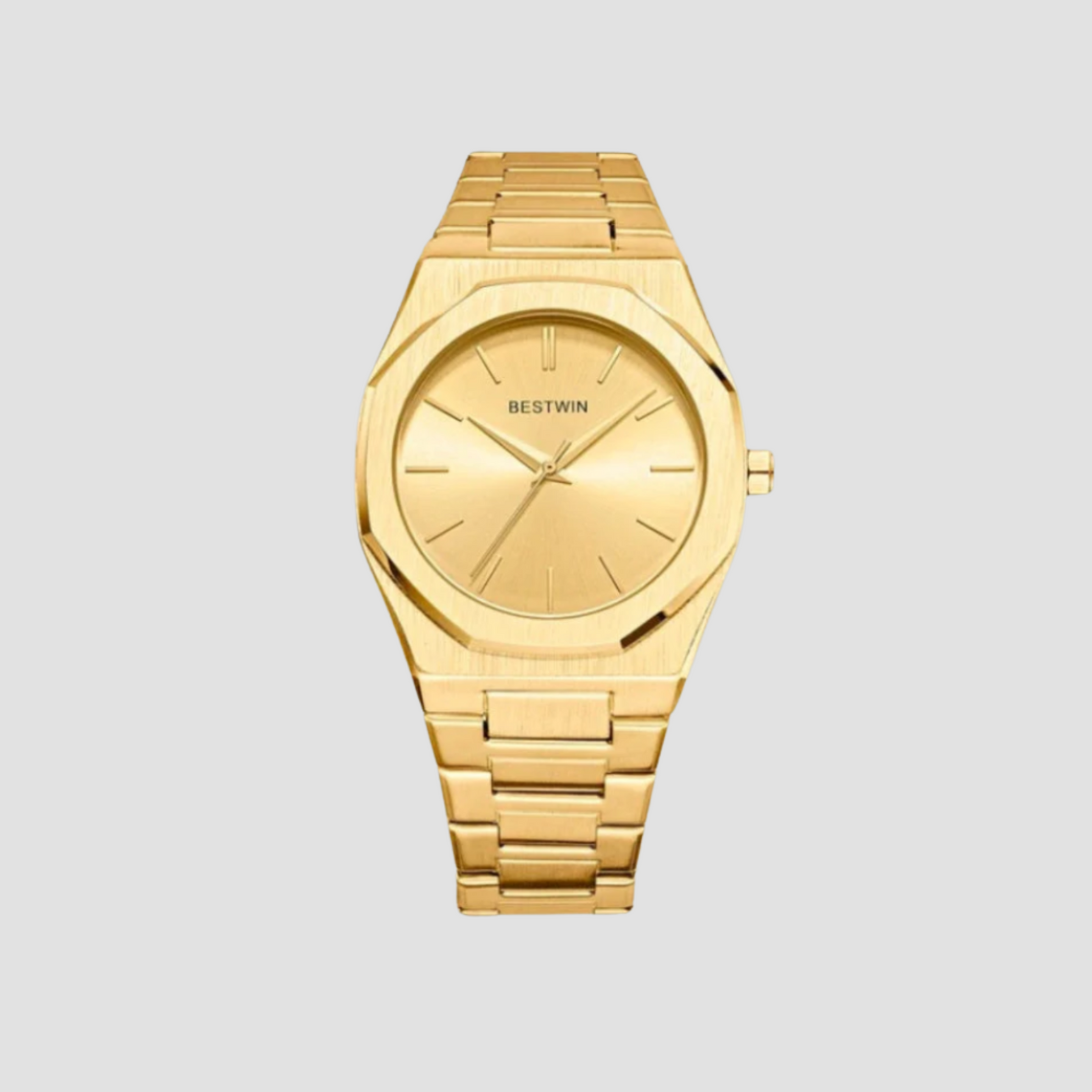 Stainless Steel Watch | Minimalist Dial, Quartz Movement & Polished Bracelet Design