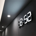 3D LED Digital Wall Clock – Large Display with Adjustable Brightness