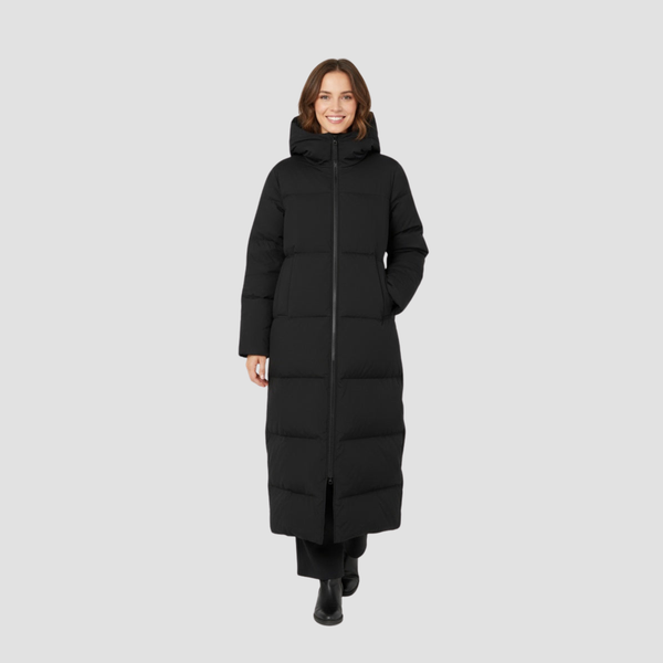 NOARA | WOMEN’S LONG QUILTED COAT – WARM ELEGANT WINTER OUTERWEAR
